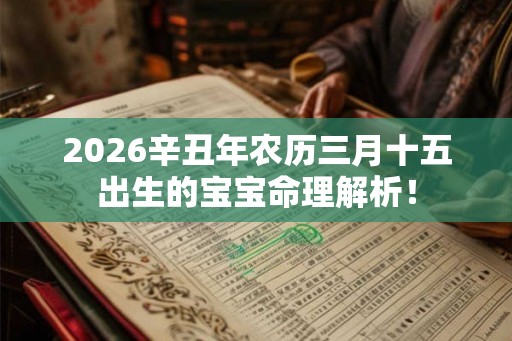 2026辛丑年农历三月十五出生的宝宝命理解析！