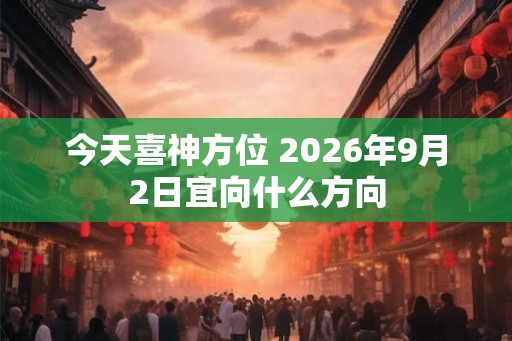 今天喜神方位 2026年9月2日宜向什么方向