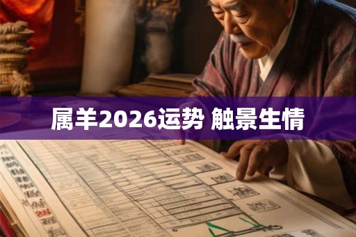 属羊2026运势 触景生情 属羊2026运势 触景生情