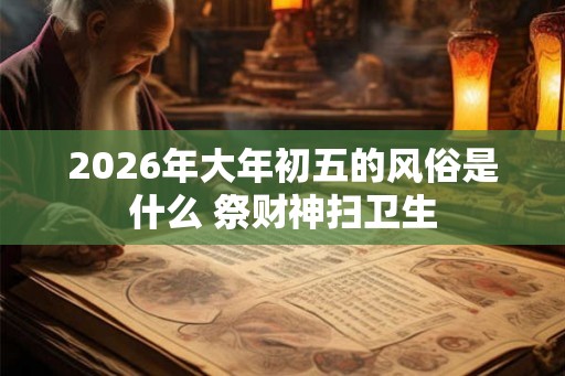 2026年大年初五的风俗是什么 祭财神扫卫生