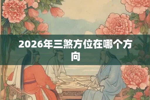 2026年三煞方位在哪个方向