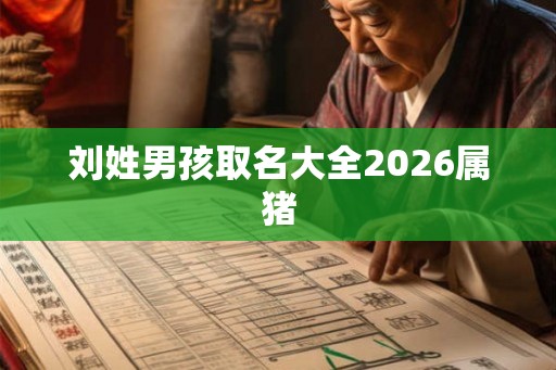 刘姓男孩取名大全2026属猪