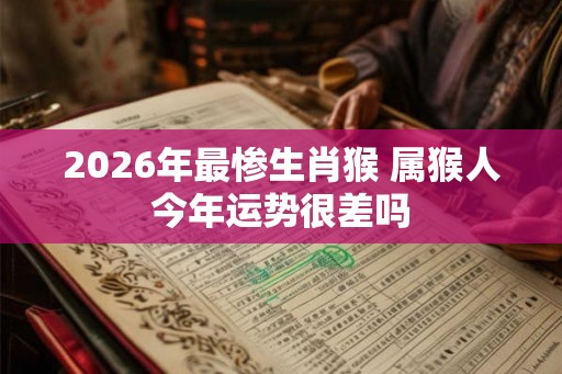 2026年最惨生肖猴 属猴人今年运势很差吗 2026年最惨生肖猴 属猴人今年运势很差吗