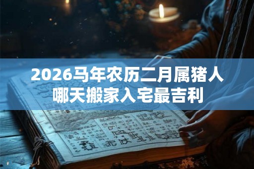 2026马年农历二月属猪人哪天搬家入宅最吉利