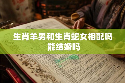 生肖羊男和生肖蛇女相配吗 能结婚吗