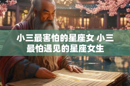 小三最害怕的星座女 小三最怕遇见的星座女生 小三最害怕的星座女 小三最怕遇见的星座女生