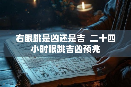 右眼跳是凶还是吉 二十四小时眼跳吉凶预兆 右眼跳是凶还是吉 二十四小时眼跳吉凶预兆