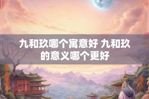 九和玖哪个寓意好 九和玖的意义哪个更好