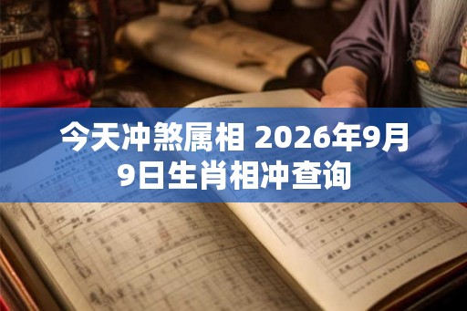 今天冲煞属相 2026年9月9日生肖相冲查询