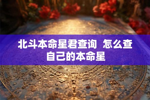 北斗本命星君查询  怎么查自己的本命星