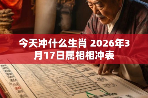 今天冲什么生肖 2026年3月17日属相相冲表