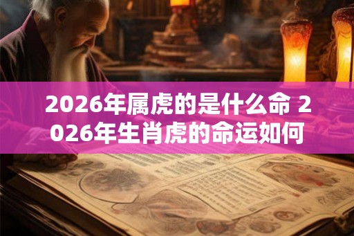 2026年属虎的是什么命 2026年生肖虎的命运如何