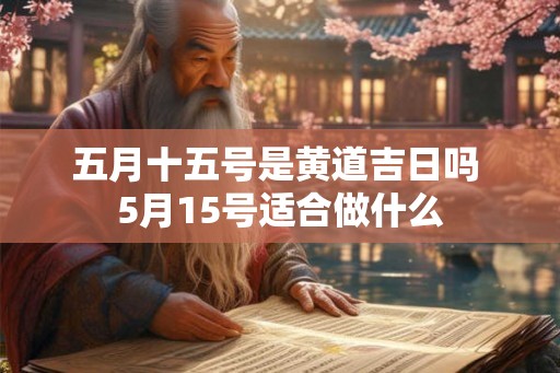 五月十五号是黄道吉日吗 5月15号适合做什么