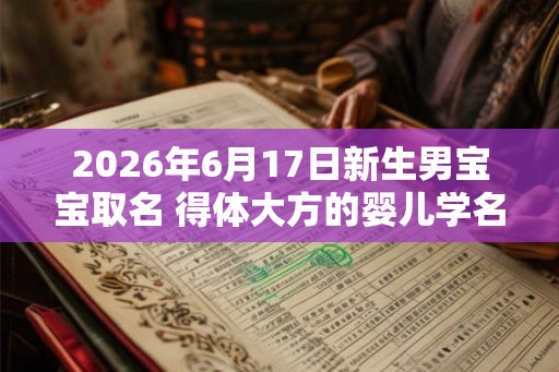 2026年6月17日新生男宝宝取名 得体大方的婴儿学名鉴赏 2026年6月17日新生男宝宝取名 得体大方的婴儿学名鉴赏