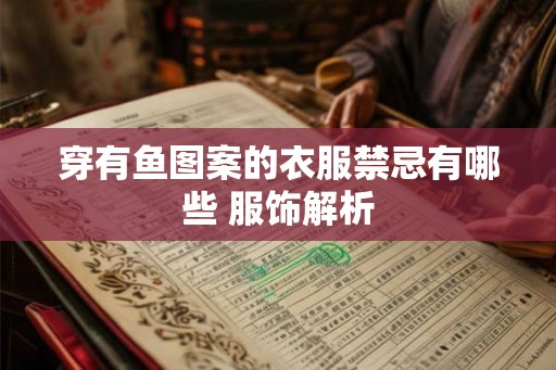 穿有鱼图案的衣服禁忌有哪些 服饰解析