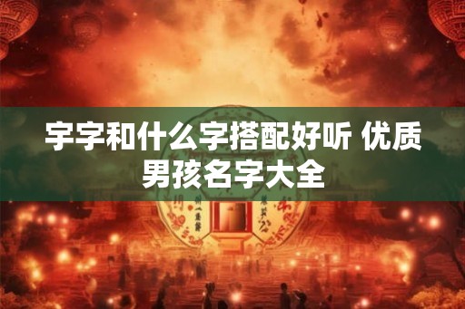 宇字和什么字搭配好听 优质男孩名字大全