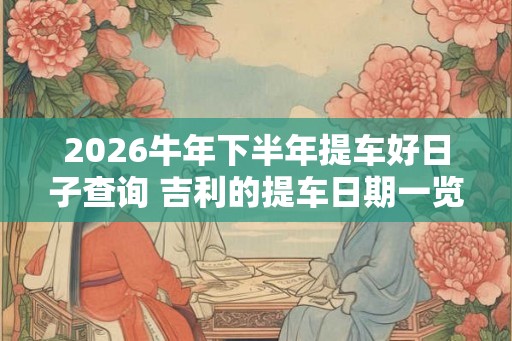 2026牛年下半年提车好日子查询 吉利的提车日期一览