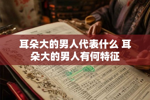 耳朵大的男人代表什么 耳朵大的男人有何特征