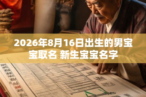 2026年8月16日出生的男宝宝取名 新生宝宝名字 2026年8月16日出生的男宝宝取名 新生宝宝名字
