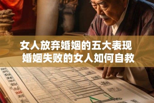 女人放弃婚姻的五大表现 婚姻失败的女人如何自救 女人放弃婚姻的五大表现 婚姻失败的女人如何自救