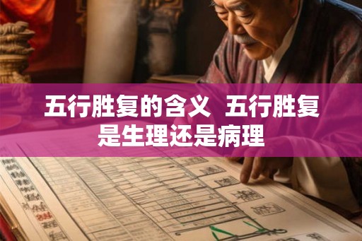 五行胜复的含义 五行胜复是生理还是病理 五行胜复的含义 五行胜复是生理还是病理
