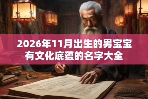 2026年11月出生的男宝宝有文化底蕴的名字大全
