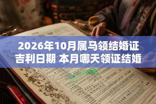 2026年10月属马领结婚证吉利日期 本月哪天领证结婚好 2026年10月属马领结婚证吉利日期 本月哪天领证结婚好