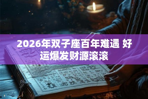 2026年双子座百年难遇 好运爆发财源滚滚