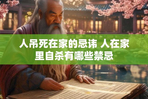 人吊死在家的忌讳 人在家里自杀有哪些禁忌