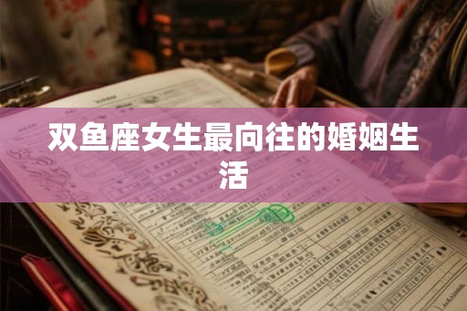 双鱼座女生最向往的婚姻生活