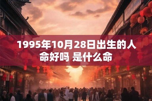 1995年10月28日出生的人命好吗 是什么命