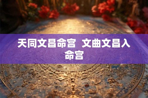 天同文昌命宫  文曲文昌入命宫