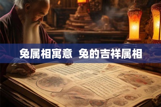 兔属相寓意  兔的吉祥属相
