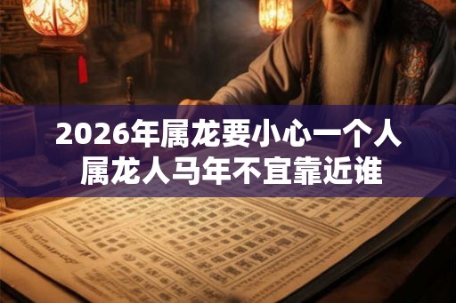 2026年属龙要小心一个人 属龙人马年不宜靠近谁
