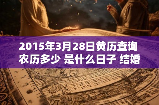 2015年3月28日黄历查询 农历多少 是什么日子 结婚吉时