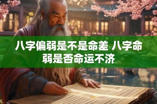 八字偏弱是不是命差 八字命弱是否命运不济