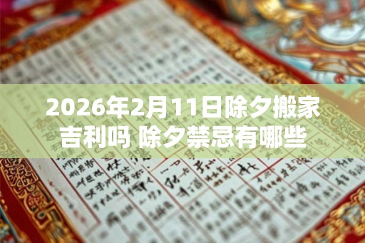 2026年2月11日除夕搬家吉利吗 除夕禁忌有哪些