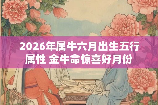 2026年属牛六月出生五行属性 金牛命惊喜好月份