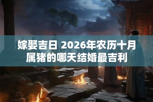 嫁娶吉日 2026年农历十月属猪的哪天结婚最吉利