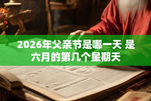 2026年父亲节是哪一天 是六月的第几个星期天 2026年父亲节是哪一天 是六月的第几个星期天
