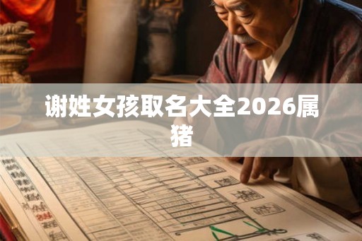 谢姓女孩取名大全2026属猪