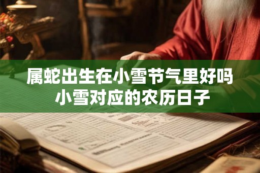 属蛇出生在小雪节气里好吗 小雪对应的农历日子