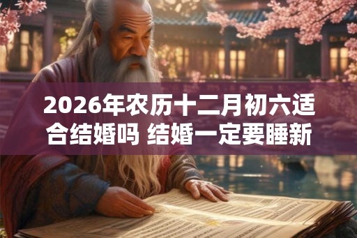 2026年农历十二月初六适合结婚吗 结婚一定要睡新床吗 2026年农历十二月初六适合结婚吗 结婚一定要睡新床吗