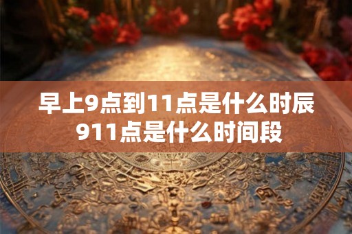 早上9点到11点是什么时辰 911点是什么时间段