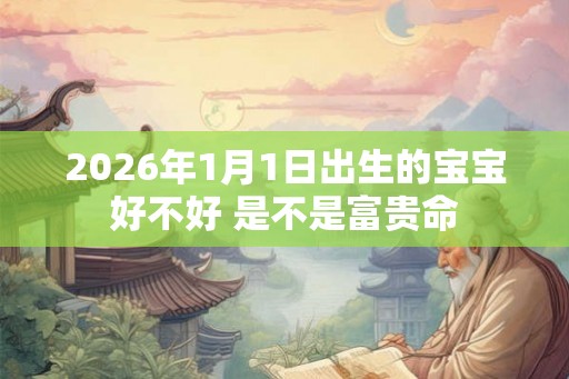 2026年1月1日出生的宝宝好不好 是不是富贵命