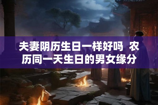 夫妻阴历生日一样好吗  农历同一天生日的男女缘分