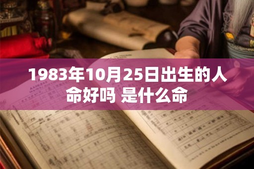 1983年10月25日出生的人命好吗 是什么命