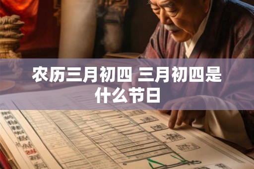 农历三月初四 三月初四是什么节日 农历三月初四 三月初四是什么节日