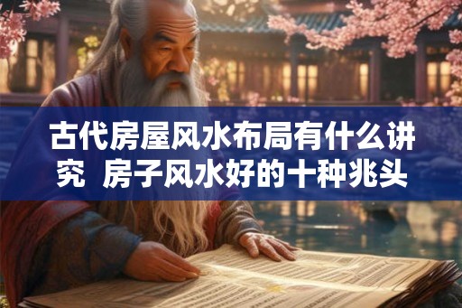 古代房屋风水布局有什么讲究 房子风水好的十种兆头 古代房屋风水布局有什么讲究 房子风水好的十种兆头