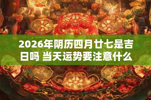 2026年阴历四月廿七是吉日吗 当天运势要注意什么